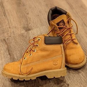 Timberland Kids Tan Leather Boots